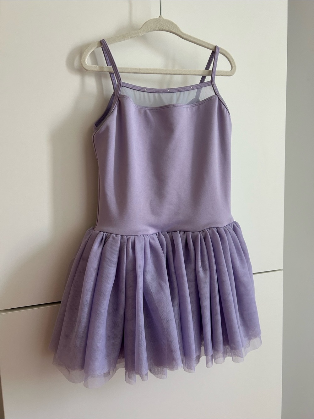 Mirella Lavender Spaghetti-Strap Tutu Dress